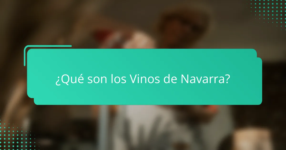 ¿Qué son los Vinos de Navarra?
